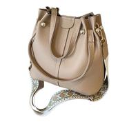 rockible Sac Seau pour Femme en Cuir PU, Sac à Main à bandoulière Portable et Tendance, Kaki