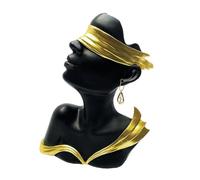 rockible Sculpture abstraite de visage humain, figurine moderne en résine, pour bureau, chambre, espace de travail, cadeau de pendaison de crémaillère