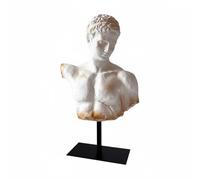 rockible Sculpture Buste Classique Statue Buste Torse Ornement Résine Décoration Maison avec Silhouette Européenne Texture Vieillie Finition Patinée sur Socle