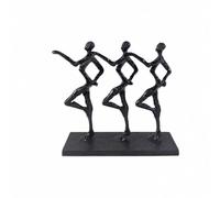 rockible Sculpture en Aluminium Trois Élégant Figurine sur Base Rectangulaire Épuré Statue Abstraite Épurée pr lon, Étagère, Noir, 20x7x18cm