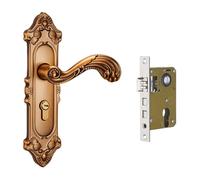 rockible Serrure de Porte de Style Européen Vintage, Poignée de Porte En Métal, Décorative, Compacte, Style Rétro pour Salles de Bains et Chambres à Coucher, Style J