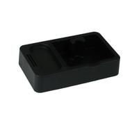 rockible Station Café Organisateur à Marc avec Base de Rangement Bac à Marc Amovible Éjecteur Central Résistant Espace pour Porte-filtre et Tamper et Silicone, Noir