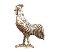 rockible Statue de coq en laiton, figurine de collection artisanale, décoration de bureau vintage pour table, bureau, jardin, maison