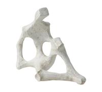 rockible Statue de Penseur Abstrait En Résine, Ornement de Bureau, Sculpture Unique et, Statue Moderne pour Décoration de Bibliothèque de Bureau D&, Blanc Vieux