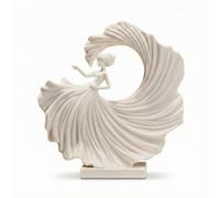 rockible Statuette Danseuse Abstrait Statuette Femme Blanc Mat Sculpture Abstraite pour Bureau