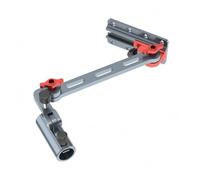 rockible Support de Canne à Pêche Support Canne Porte-Canne Fixation Ajustable avec Bras Métallique en Alliage d'Aluminium pour Montage en Compatible Tube, Gris-Rouge