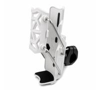rockible Support de Fixation Véhicule Porte-gobelet Universel Collier de Serrage Ajustable Tête Rotative Garniture Antidérapante et Antivibration Adapté aux Déplacements Tourisme Randonnée, Blanc