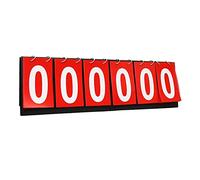 rockible Tableau De Marque Portable À 6 Chiffres, Changeur De Score, Suivi De Score, Rouge pour Jeux De Terrain, Sports De Raquette, Badminton, Netball