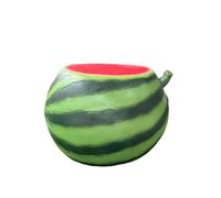 rockible Tabouret Industriel Pastèque Siège Décoratif Pouf Jardin Banc d'Appoint en Oxyde de Magnésium pour Extérieur Assise Robuste et Ludique Décoration Fruitée Adapté au Jardin Aire Enfant Photo