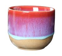 rockible Tasses à Thé en Céramique, Tasse à Expresso 150 ML, Tasse à Saké, Motif Abstrait de Style Japonais, Tasse à Thé Kung Fu sans Poignée pour Eau Cappucci, Rouge