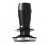rockible Tasseur à Café Tasseur Espresso Outil de Tassage Tamper Réglable Stabilité Accrue Base Plane Inox Poignée Noire Contrôle Précis Convient Extraction Espresso Atelier, 51 Mm