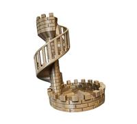 rockible Tour de dés de château, tour de roulement de dés, ornements de jeux de société, cadeaux faciles à rouler, jeux de table, jeu de rôle pour RPG, Brun