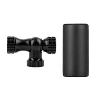 rockible Valve de Pneu de Vélo Embout de Gonflage CO2 Adaptateur de Valve Contrôle du Débit Poignée Texturée en Alliage d'Aluminium Gaine Anti-Rayures Adapté