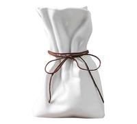 rockible Vase à fleurs, composition florale, cadeau en résine pour la décoration intérieure, bouquet, pot de fleurs décoratif pour bureau ou étagère, Blanc