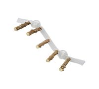 rockible Ventouse Perche en Bois Jouet échelle perroquets Cage Perche Jouet Oiseau fenêtre/Bain/Voiture/Voyage Perche Jouets pour Perruche, c