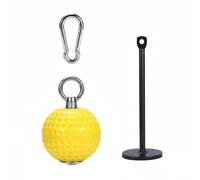 rockible Wrist Training Ball Boule Grip Poignet Outil Musculation Renforcement Exercice Multifonction Structure PU Boucle Acier Inoxydable Adaptée aux Athlètes, 7CM, SacBoulesJaunePu