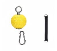 rockible Wrist Training Ball Boule Grip Poignet Outil Musculation Renforcement Exercice Multifonction Structure PU Boucle Acier Inoxydable Adaptée aux Athlètes, 7CM, Balle Jaune+Sangle