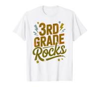 Rockin' 3e Grade Rocks Premier Jour Chantant pour enseignantes T-Shirt Graphique avec Valeur
