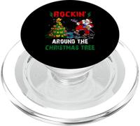 Rockin Around Christmas Tree Funny Rocker Santa Music PopSockets PopGrip pour MagSafe