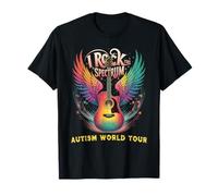 Rockin' Autism I ROCK THE SPECTRUM Mother Peace Love T-Shirt