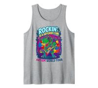 Rockin' Autism Rockin' to Different Rock Tune Dad Débardeur