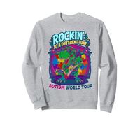 Rockin' Autism Rockin' to Different Rock Tune Dad Sweatshirt