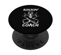 Rockin' Coach Guitare Mains Rock Music Band Sports PopSockets PopGrip Adhésif