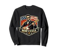 Rockin in The USA President Guitare American Independence Day Sweatshirt