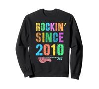Rockin' Since 2010 Vintage Rockstar 16ème Anniversaire garçon Fille Sweatshirt