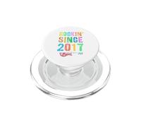 Rockin' Since 2017 Vintage Rockstar 9ème Anniversaire garçon Fille 10 Ans PopSockets PopGrip pour MagSafe