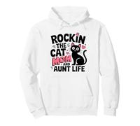 Rockin The Cat Mom and Aunt Life Shirt Femme Sweat à Capuche