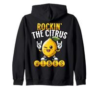 Rockin The Citrus Vibes Lemon Music Summer Fun Sweat à Capuche