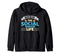 Rockin The Social Worker Life Hero Pride Sweat à Capuche