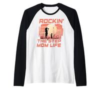 Rockin' the step mom life fête des mères famille amour femme Manche Raglan