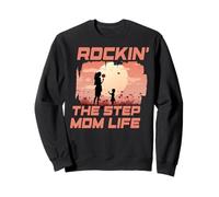 Rockin' the step mom life fête des mères famille amour femme Sweatshirt