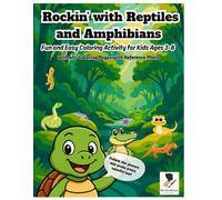 Rockin' with Reptiles and Amphibians: Fun and Easy Coloring Activity For Kids Ages 3-8: Miss Brushcious Premium Coloring Books: Fun Activity with 40+ ... Tracing and coloring with reference photo
