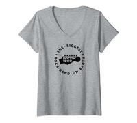 Rockin'1000 The Biggest Rock Band On Earth - Version cercle T-Shirt avec Col en V