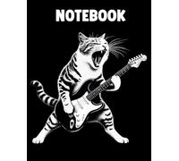 Rocking Cat Lover Notebook: Fun & Whimsical Writing Journal For Girls, Cat Lovers, And Creative Kids, Perfect Gift For Cat Moms & Dads, Students, And ... Book, Journal) (8.5 x 11 Large) (100 Pages)