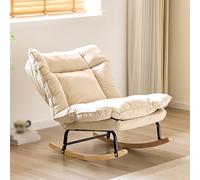 Rocking chair,confortable et respirant Rocking chair,amovible,dossier réglable jardin extérieur Rocking chair,Zero Gravity chair avec accoudoirs,adapté pour salon,chambre à coucher C