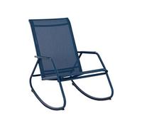 Alizé - Rocking chair en acier epoxy Noa bleu Bleu G