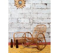 Rocking-chair en rotin clair n°66