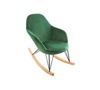Atmosphera - Rocking chair en velours Ewan - Vert - Ewan Vert G