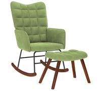 vidaXL Fauteuil à bascule avec tabouret