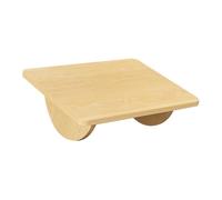 Rocking Footrest Stool, Ergonomic Balance Board, Under Desk Leg Support, Natural Wood Construction, Anti-Slip Part, Can Roll 180 Degree, Raw Wood Color