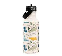 ROCKING GIFTS Bouteille d'eau 600 ml Aluminium Dinos Résistant Léger Portable Bouteille de Sport Idéal Gym