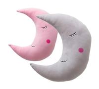 ROCKING GIFTS Coussin Luna x2 Modèles Forme Oreiller Décoratif Chambre 39 cm Polyester Doux