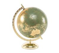 ROCKING GIFTS Earth Globe, Globe terrestre 20cm avec Pied en métal doré - Décoration et Cadeau