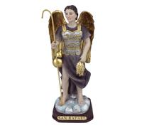 ROCKING GIFTS Figurine Saint Raphaël Archange en résine 14 cm Décoration | Statue de Saint Raphaël Archange, figurine décorative en résine, hauteur 14 cm, idéale pour autel ou maison