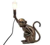 ROCKING GIFTS Lampe de Table Figurine décorative Singe, Résine Effet Bronze, Luminaire décoratif élégant et Original pour Salon, Chambre à Coucher, Bureau, 30 cm