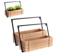 ROCKING GIFTS Lot de 2 jardinières murales en bois 47,5 x 15 x 33 cm Décoration Jardinière intérieure